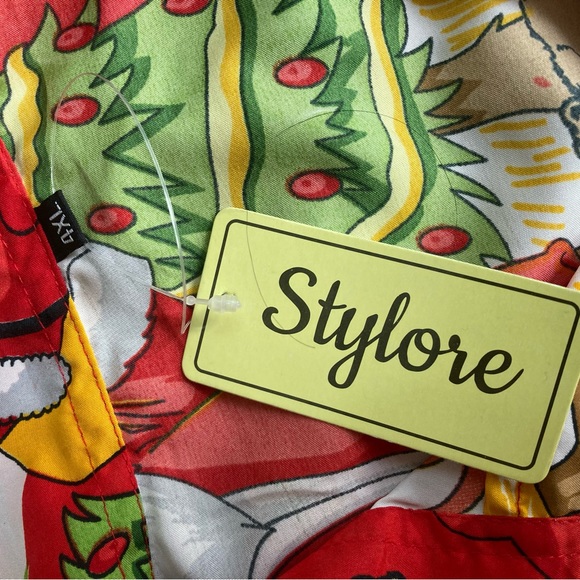 NWT Stylore man’s X-mad button down short sleeve shirt 4XL. 3XL.XXL.XS. - Picture 9 of 10